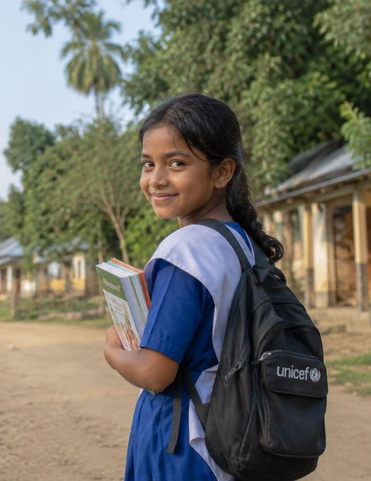 A child whose sponsorship has just been confirmed